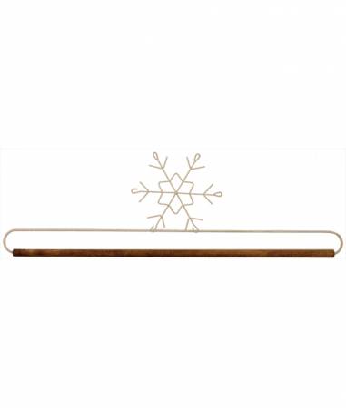 16in Snowflake Holder With Dowel Tex White