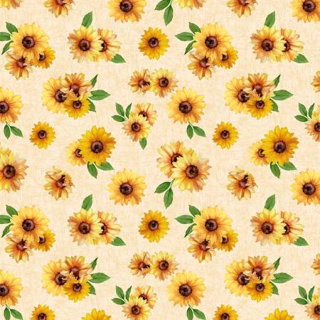 Sunshine Whispers 28655-257 Cream Sunflower Bunches