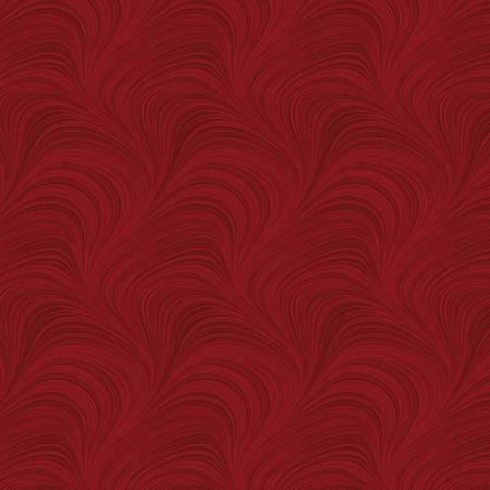 108" Wide Quilt Back Medium Red Wave Texture