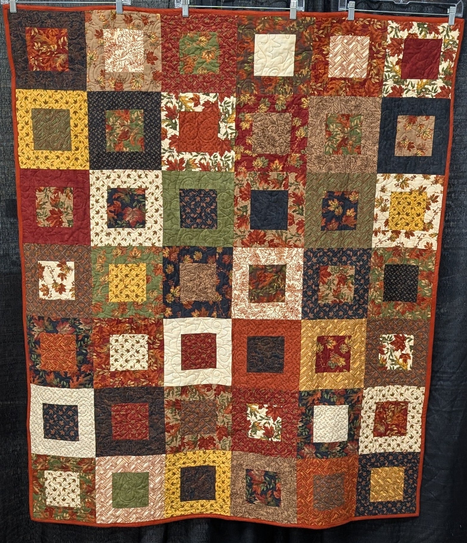 2 plus 1 Flannel Fall Leaves Finished Item Size: 50" x 60"