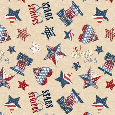 Stars of Valor Cream Patriotic Toss Patriotic 30085-234