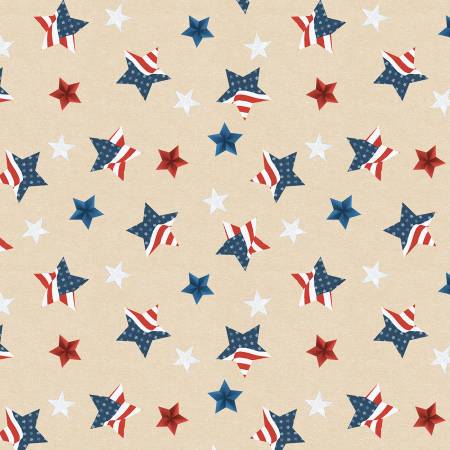 Stars of Valor Cream Star Toss Patriotic 30086-243