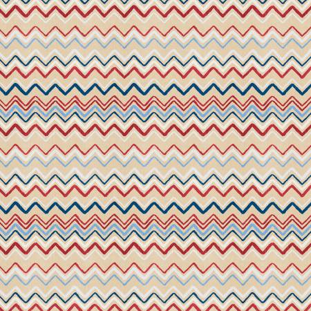 Stars of Valor Cream Chevrons All Over Patriotic 30087-231