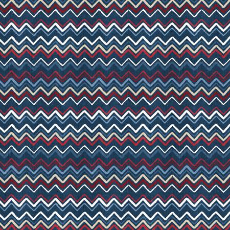 Stars of Valor Navy Chevrons All Over Patriotic 30087-431