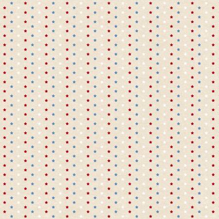 Stars of Valor Cream Little Stars All Over Patriotic 30090-213