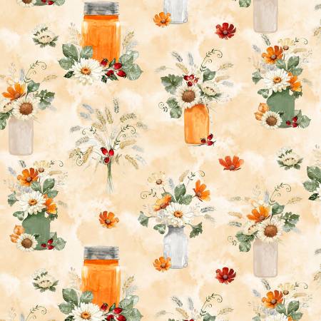 Harvest Blooms Cream Harvest All Over 30101-278