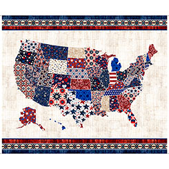 American Tapestry - US Map Tapestry Panel 30863-X