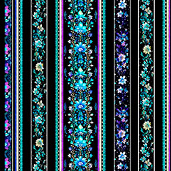 Fantasia - 30965-J Floral Border Stripe