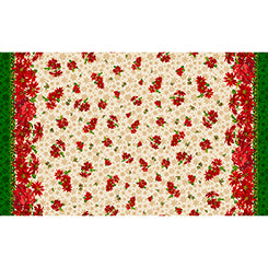 Poinsettia Greetings - Poinsettia Double Border 60" wide 31079-X