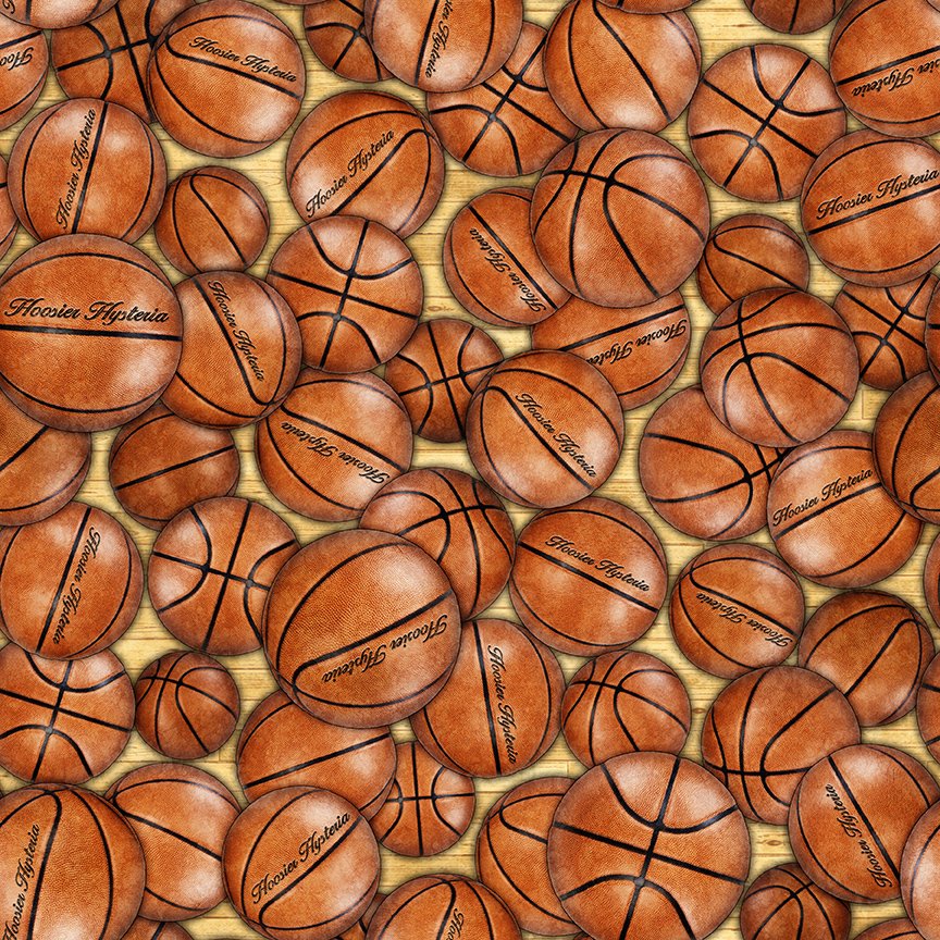 All Indiana Shop Hop 60" Wide Basketball Minky