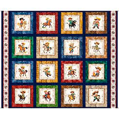 Yippie Ki Yay! 31489-X Cowboy and Cowgirl Picture Patches Panel