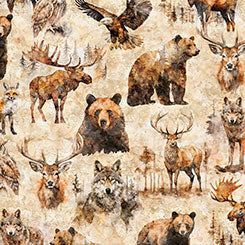 Mountain Splendor - Lodge Animals 31582-A