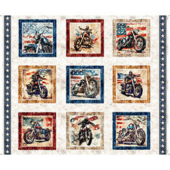 Stars Stripes & Steel31695-X Motorcycles Panel