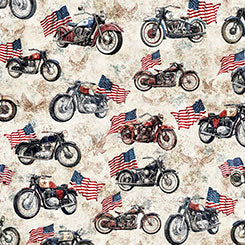 Stars Stripes & Steel 31697-E Motorcycles & American Flags