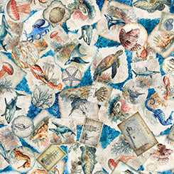 Nauticus 32051-B Sea Creatures Overlapping Patches