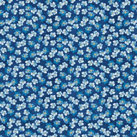 Blue Harmony Dark Blue Small Floral All Over 33903-448