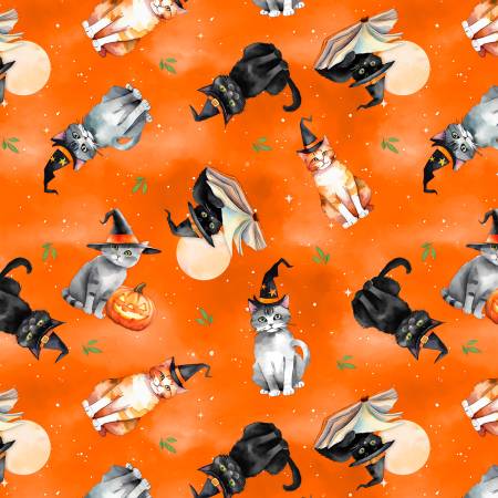 Spooky Trails 33934-889 Tossed Cats Orange