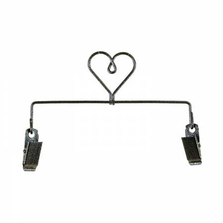 6in Heart Clip Holder Charcoal