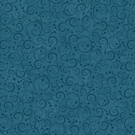 Nordic Holiday Village 3609-77 Blue Mini Swirls
