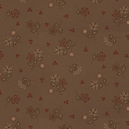 Hearth & Home 3612-38 Brown Stitched Floral
