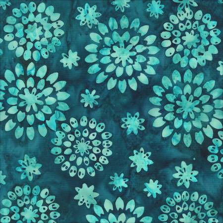 Dark Teal Mum Burst Batik 3628Q-X