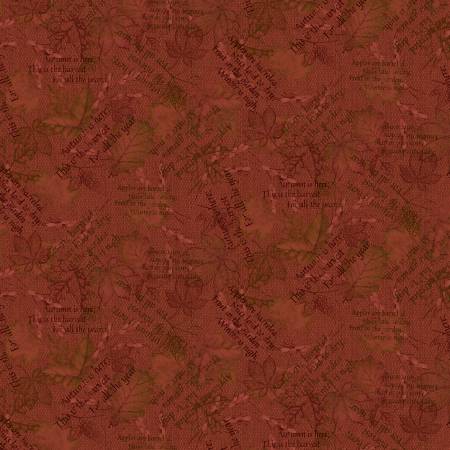 Bountiful Blessings 3633-88 Red Mixed Media Leaves