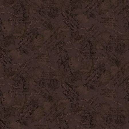 Bountiful Blessings 3633-93 Black/Brown Mixed Media Leaves