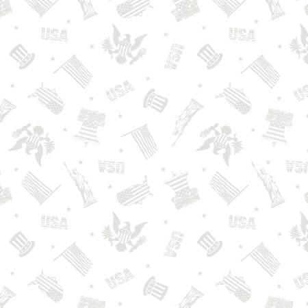 Strength & Honor 39204-100 Patriotic Toss White on White