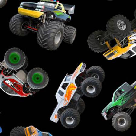 Black Monster Trucks 396E-BLK