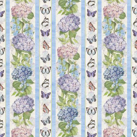 Hydrangea Mist 39819-236 Multi Repeating Stripe