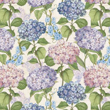 16" - Hydrangea Mist 39822-234 Cream Hydrangeas All Over