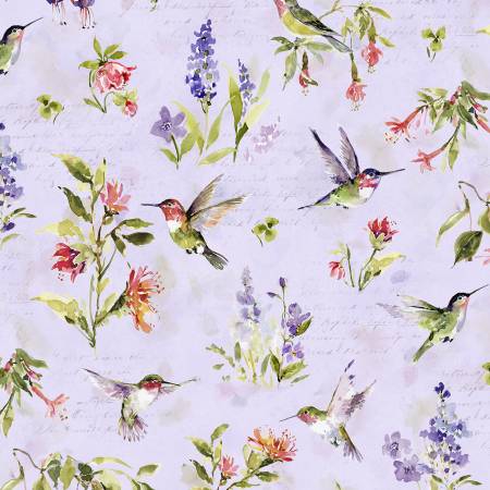 Hummingbird Floral Purple Hummingbird & Floral All Over 39829-673