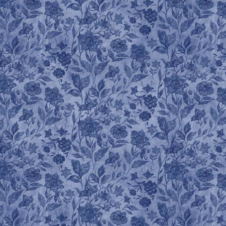 Morning Serenade 39869-444 Blue Floral Tonal