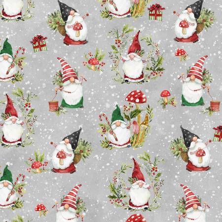Merry Gnome-ments Gray Gnomes All Over 39892-903