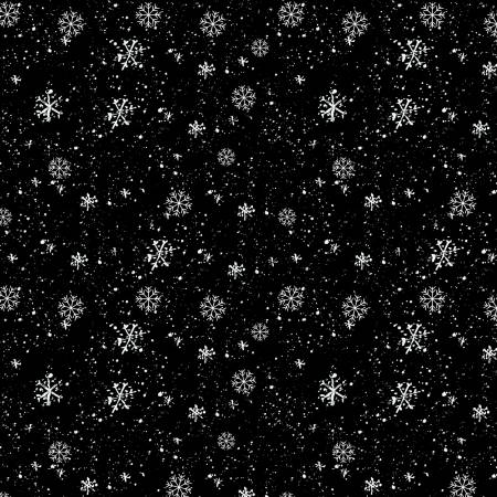 Merry Gnome-ments Black Snowfall All Over 39898-919