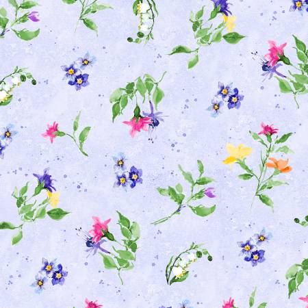Floral Flutter 39911-676 Large Floral Toss Purple