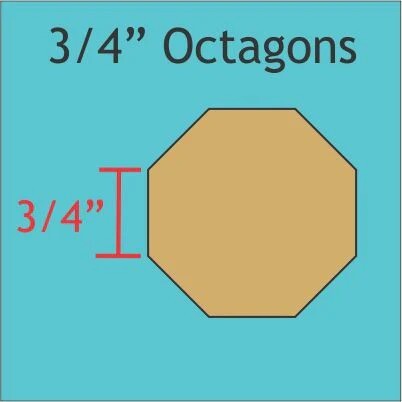 3/4" Octagon English Paper Piecing Papers 80 count