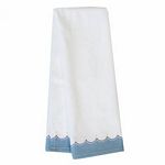 Printed Scallop Light Blue Towel