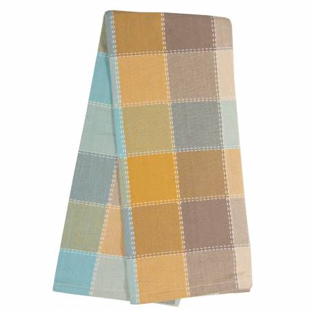 Bold Checks and Embroidered Tea Towel