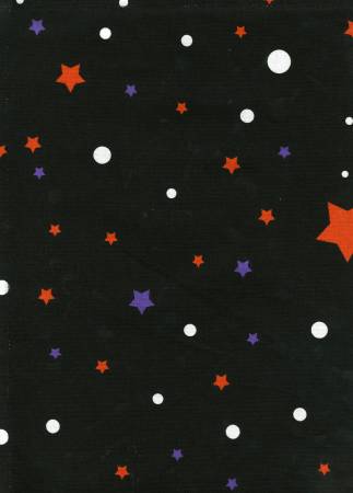 Black with Purple/Orange Stars Towel