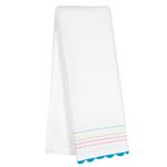 Embroidery Turquoise w/ Rick Rack Tea Towel