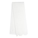 White w/ White Scalloped Edge Towel