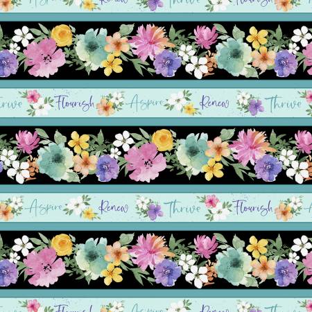 Floral Party 40760-479 Multi Repeating Stripe