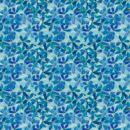 Sunlit Serenade Blue Medium Floral 40773-444