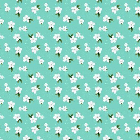 Sunlit Serenade Teal Small Floral 40774-717