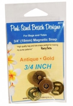 3/4" Magnetic Snap Antique Gold