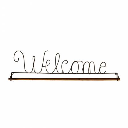 12" Welcome Fabric Holder