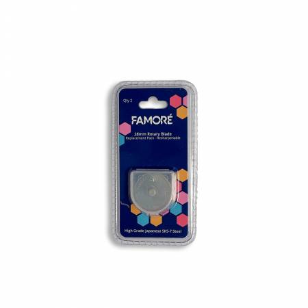 28mm Famore Rotary Blade Replacement Pack - 2pc