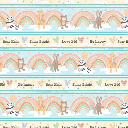 Rainbow Dreams Multi Repeating Stripe 43018-453