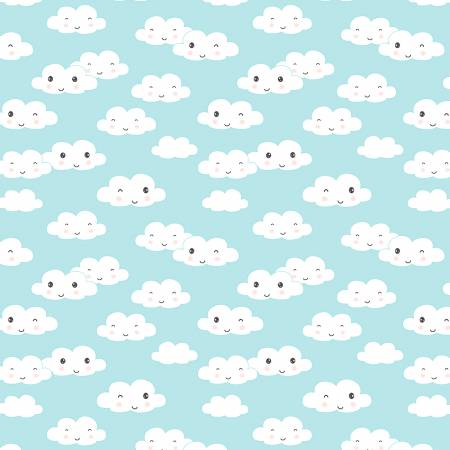 Rainbow Dreams Blue Clouds All Over 43021-419